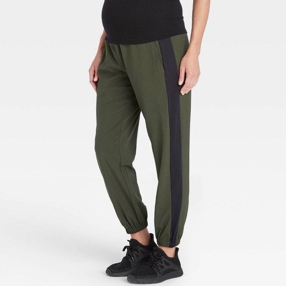 NWT Isabel Green Maternity Ankle Active Jogger + Crossover Stretch XL #468-69 - Picture 1 of 9